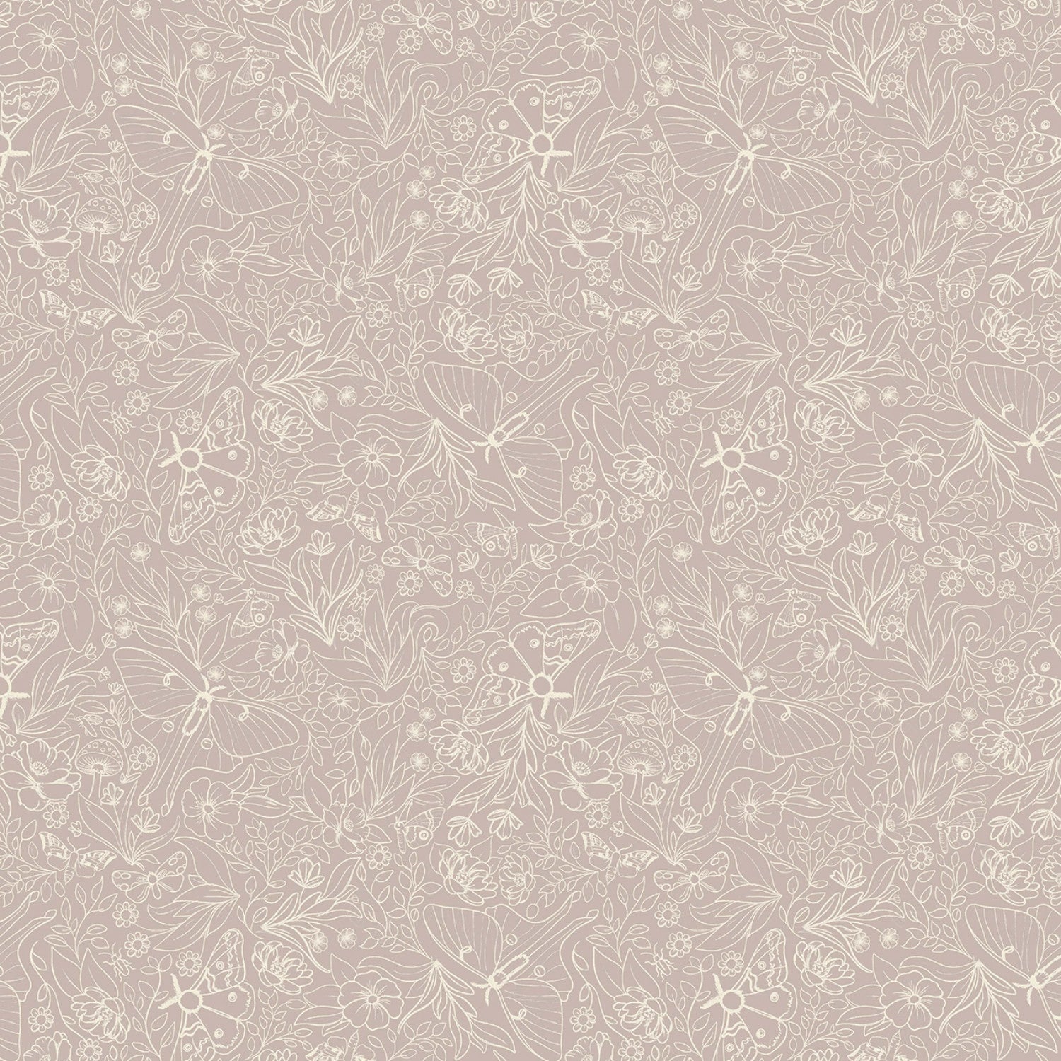 Nocturnal Garden | Floral Flight - Blush by Belle & Boo for Michael Miller | DDC12366-BLUS