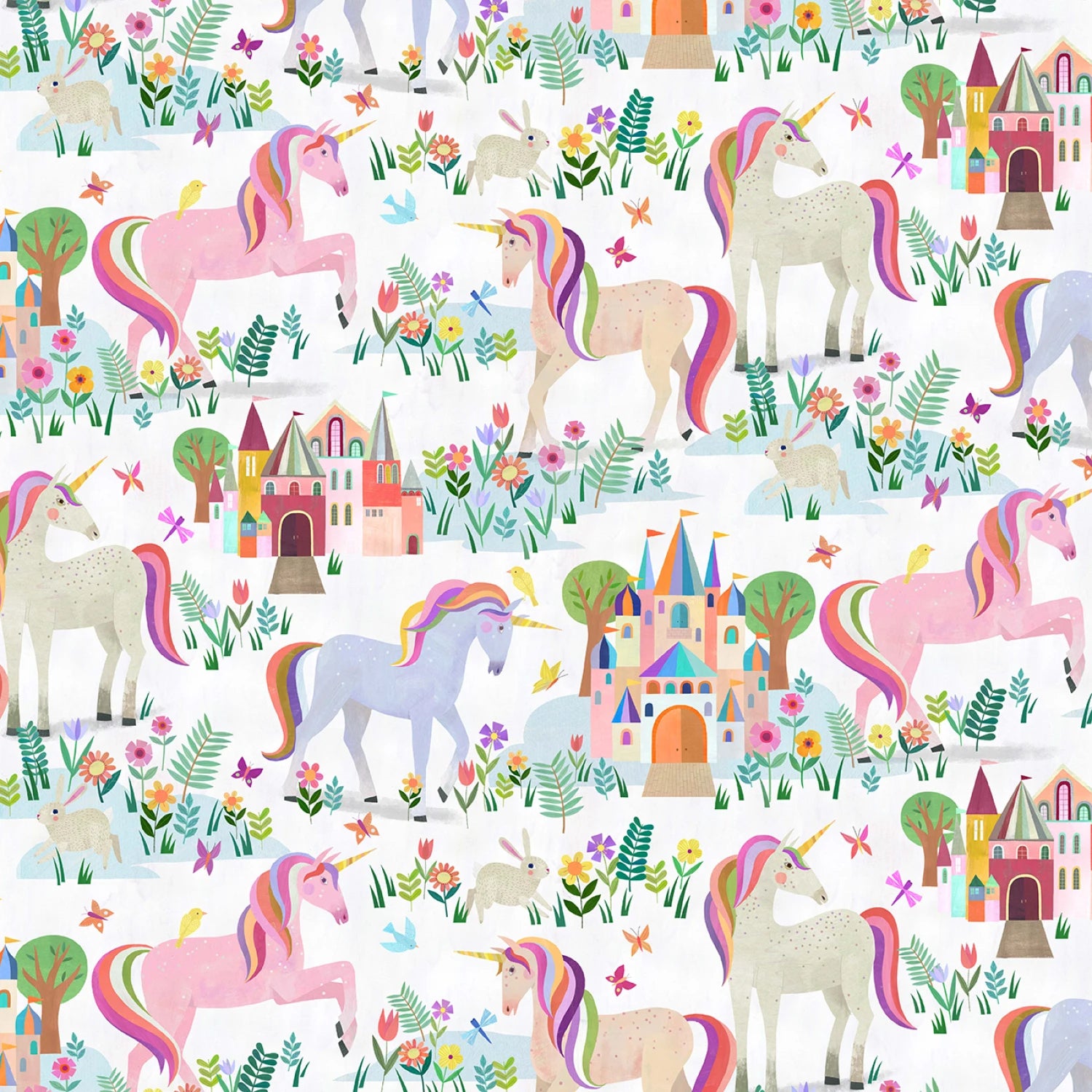 Enchanted Unicorn | Believe in Unicorn - White by Melanie Mikecz for Michael Miller | DDC12371-WHIT