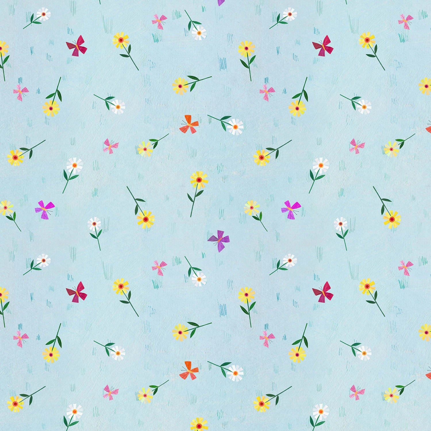 Enchanted Unicorn | Forest Floral - Blue by Melanie Mikecz for Michael Miller | DDC12374-BLUE