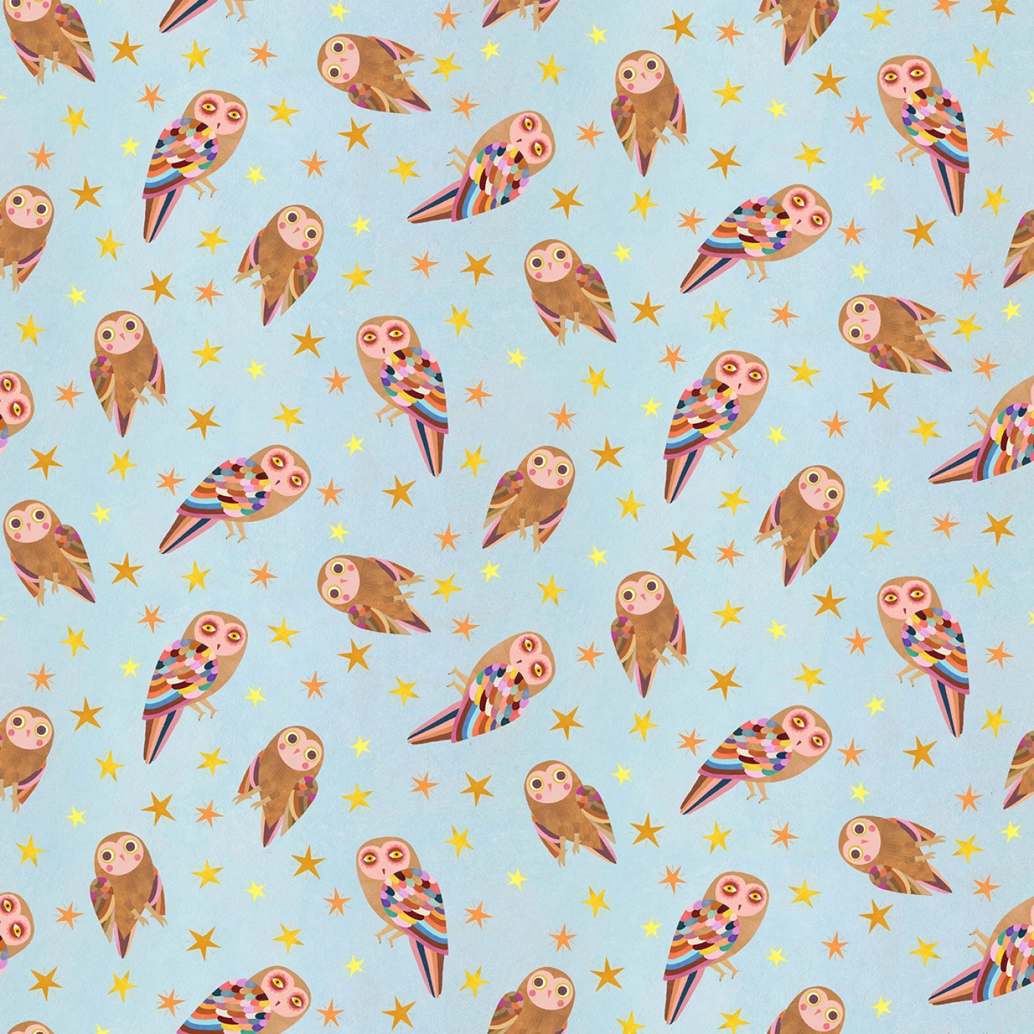 Enchanted Unicorn | Enchanted Owls - Blue by Melanie Mikecz for Michael Miller | DDC12376-BLUE