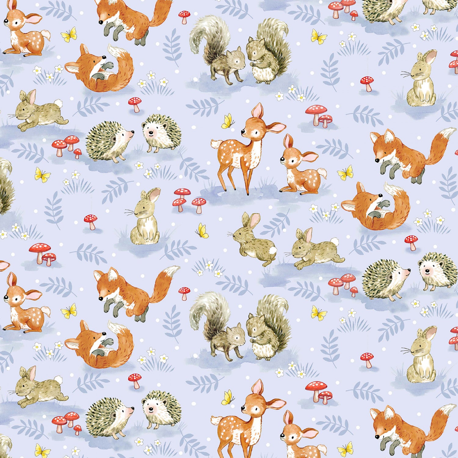 From Little Acorns | Woodland Baby Animals - Breeze by Louise Nisbet for Michael Miller Fabrics | DDC12416-BREE