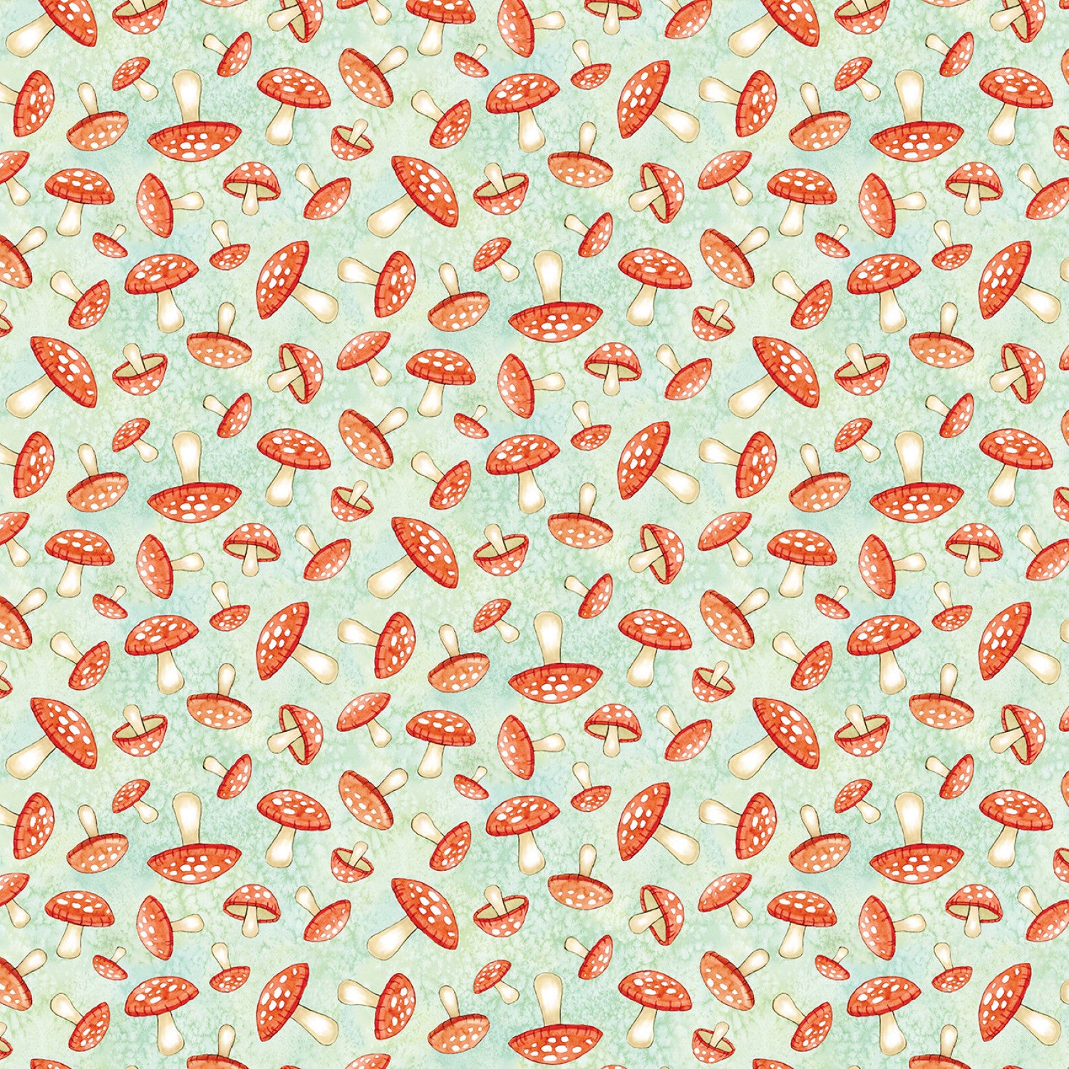 From Little Acorns | Woodland Toadstools - Mist by Louise Nisbet for Michael Miller Fabrics | DDC12418-MIST