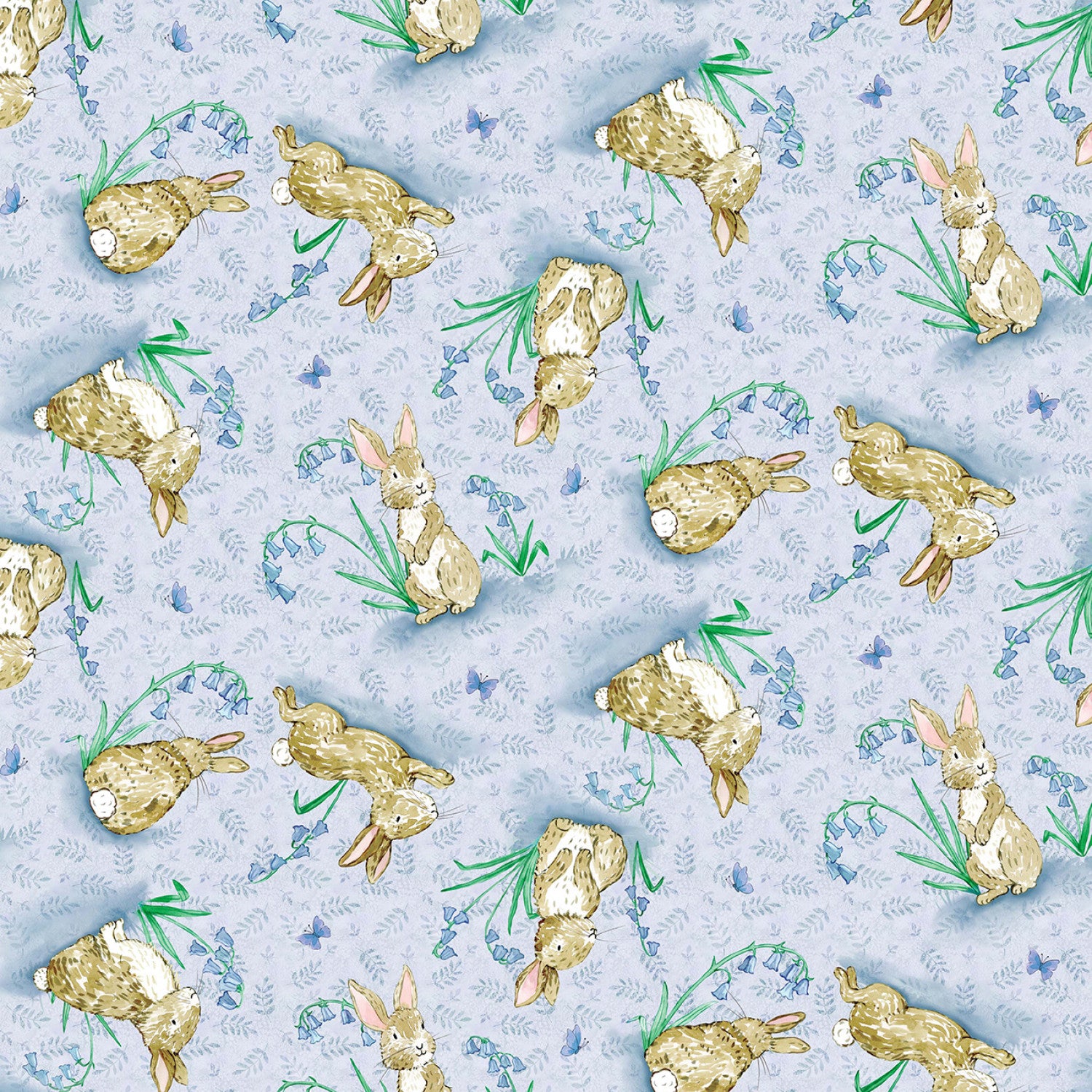From Little Acorns | Bluebells and Bunnies - Breeze by Louise Nisbet for Michael Miller Fabrics | DDC12420-BREE