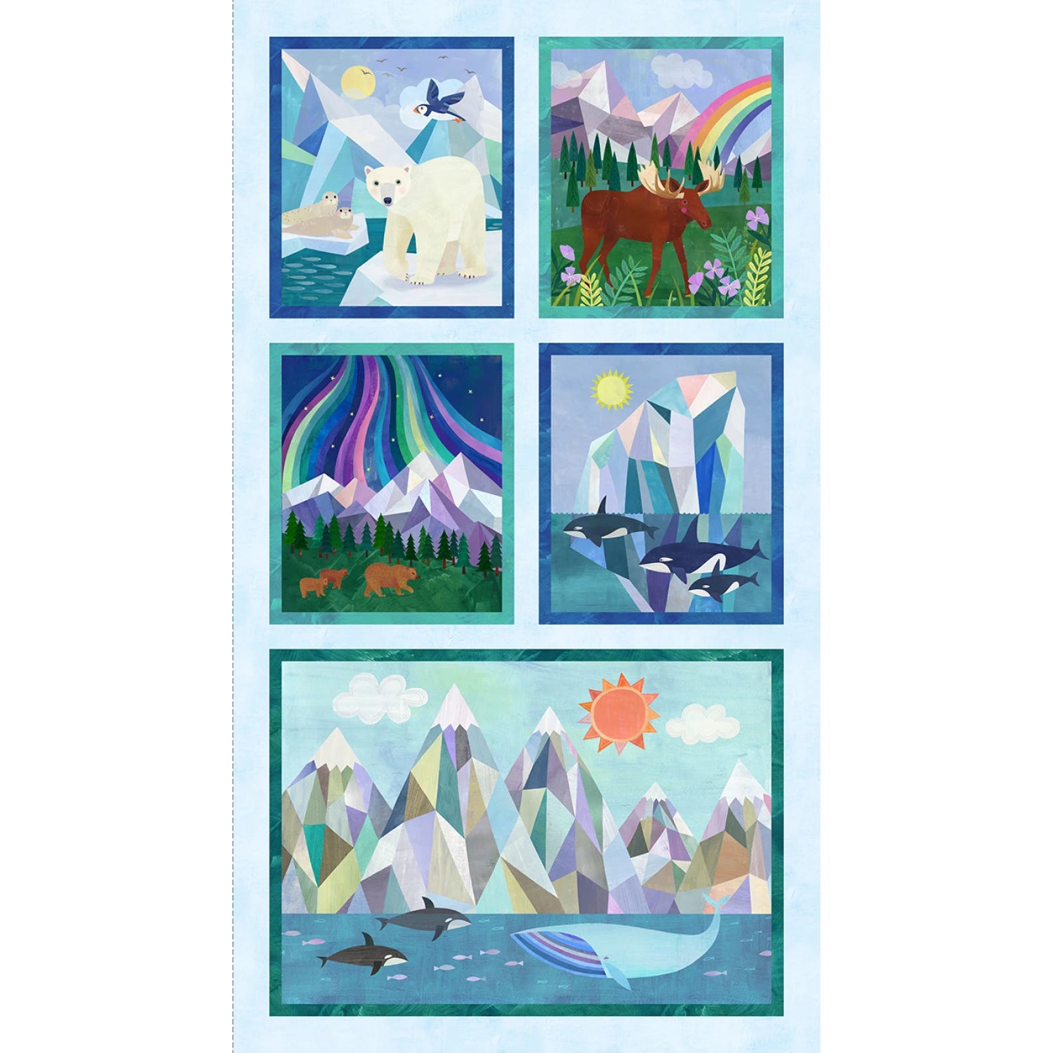 Alaska: The Last Frontier | Alaska 24" Panel Multi by Melanie Mikecz for Michael Miller | DDC12549-MULT