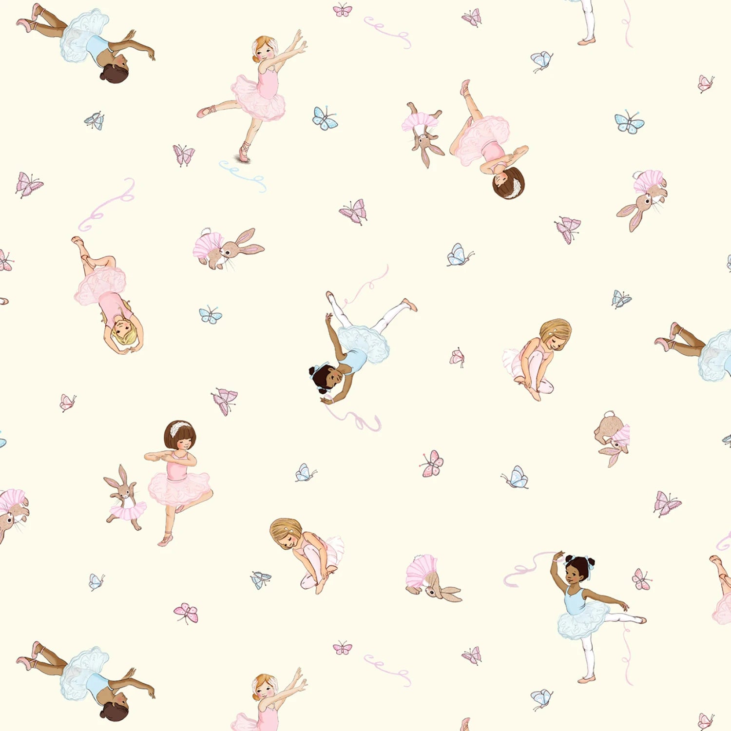 Swan Lake | Ballet Bunnies - Cream by Belle & Boo for Michael Miller | DDC12591-CREM