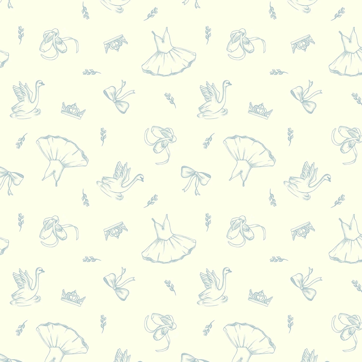 Swan Lake | Ballet Toile - Cloud by Belle & Boo for Michael Miller | DDC12593-CLOU