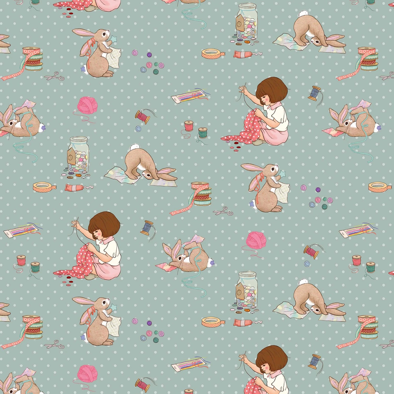 Crafternoon | Let's Sew - Blush by Belle & Book for Michael Miller | DDC12785-BLUS