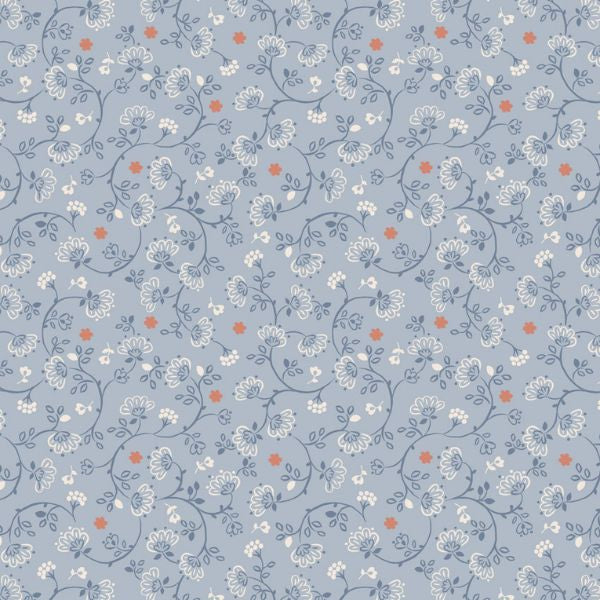108” Wide Backing | Flower Chains on Blue by Lewis & Irene | W20