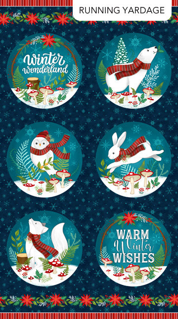 Woodland Wishes | Blocks - Navy Multi by Michael Zindell for Northcott | DP27900-48