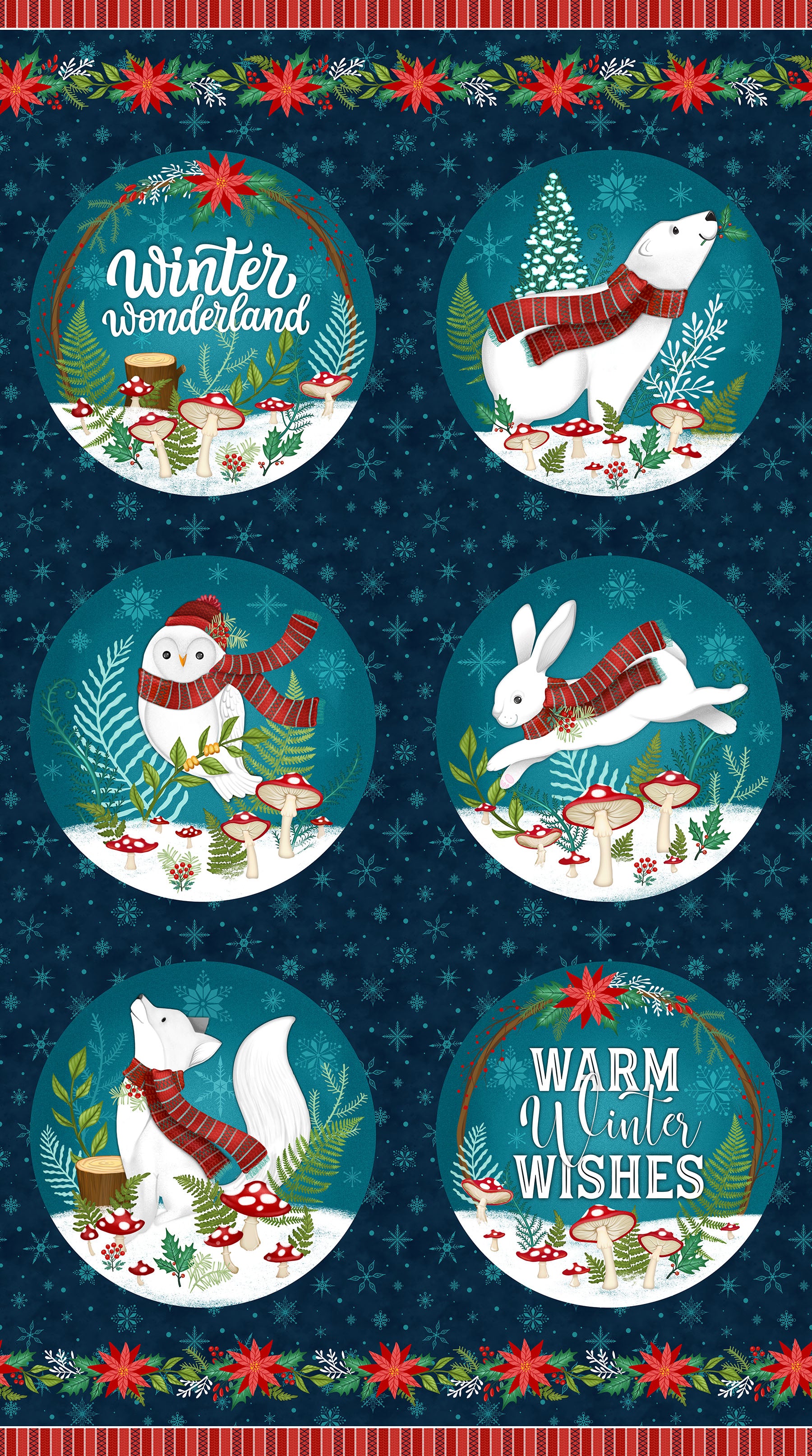 Woodland Wishes | Blocks - Navy Multi by Michael Zindell for Northcott | DP27900-48