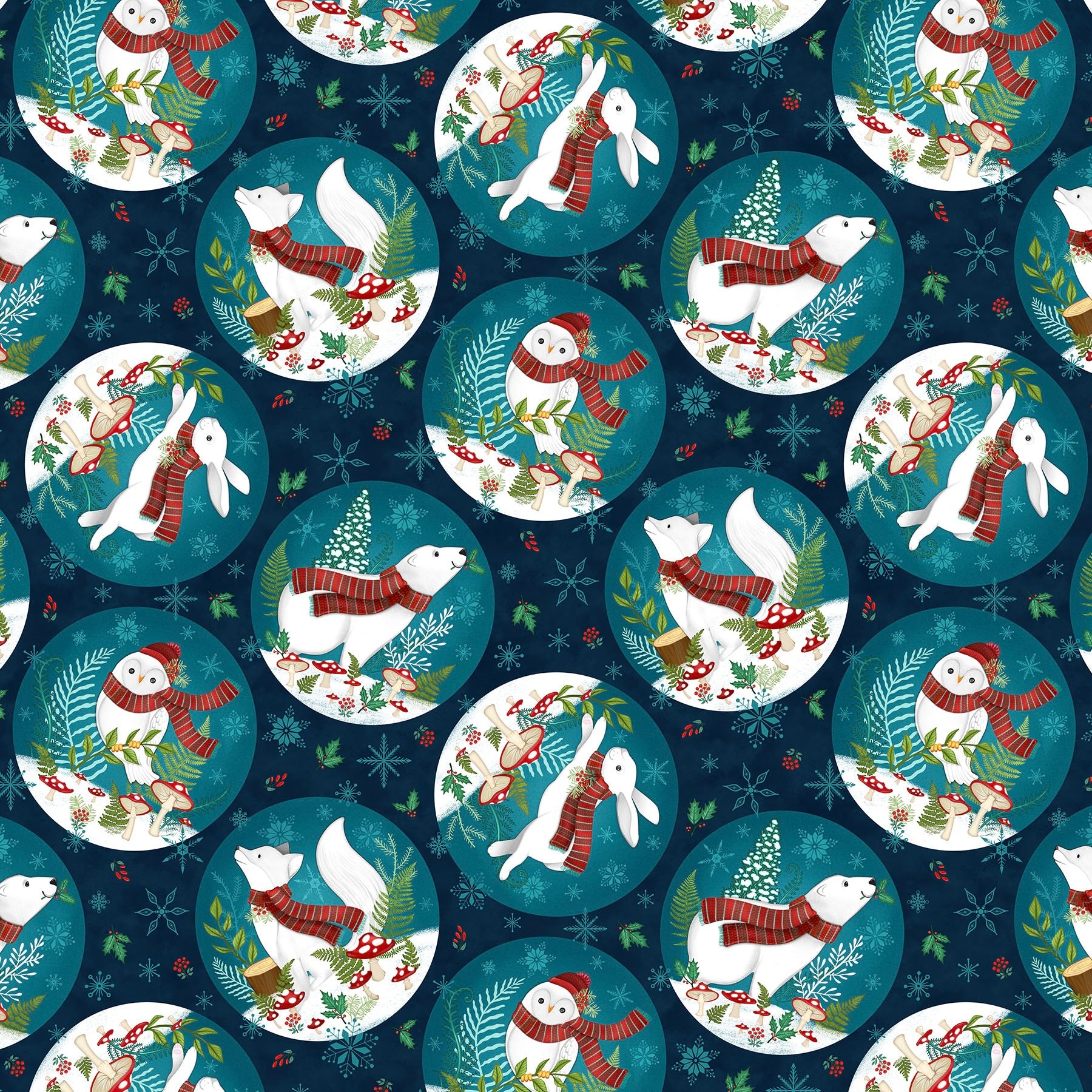 Woodland Wishes | Big Circles - Navy Multi by Michael Zindell for Northcott | DP27902-48
