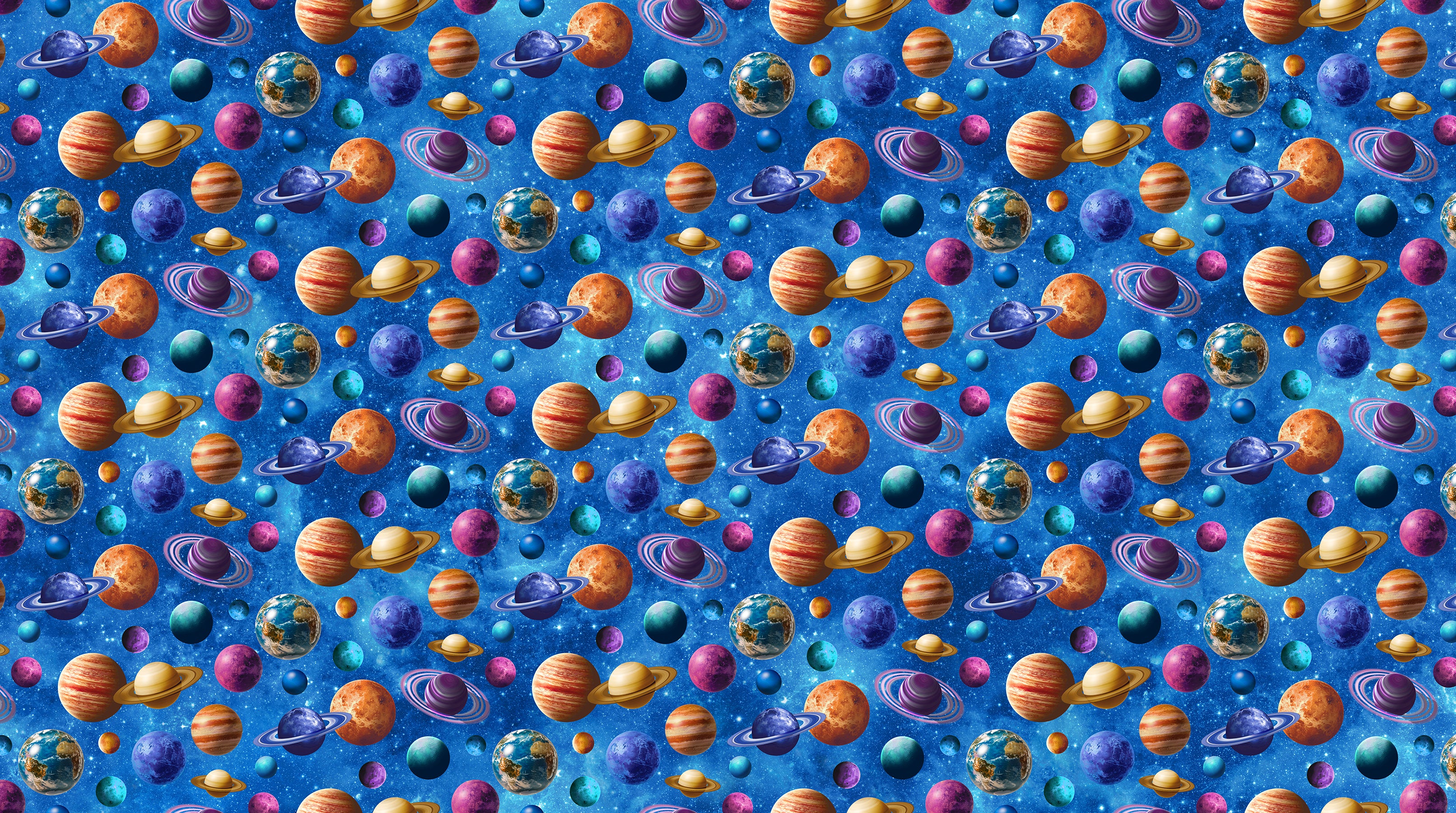 Space Odyssey | Medium Blue Planets by Deborah Edwards for Northcott | DP28435-46