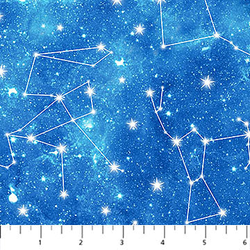 Space Odyssey | Blue Constellations by Deborah Edwards for Northcott | DP28437-44