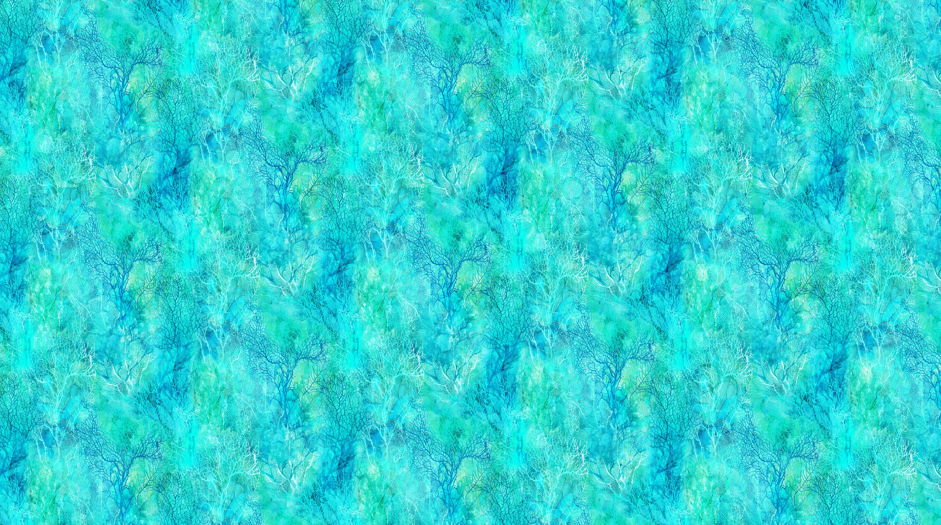 Coral Reef | Coral Texture Turquoise Multi by Deborah Edwards & Melanie Samra for Northcott | DP28881-66
