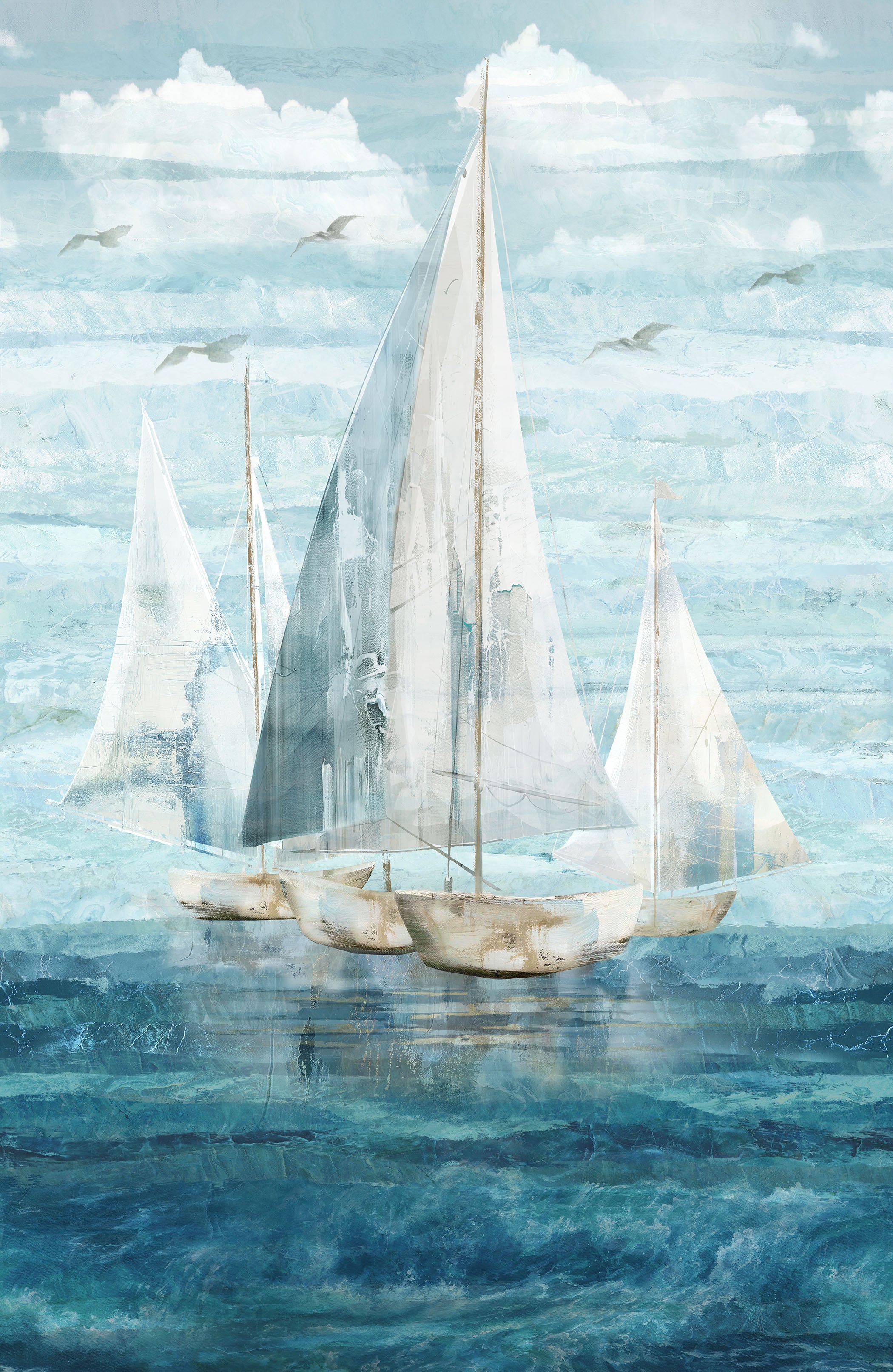 Smooth Sailing | 28" Panel - Dark Blue Multi by Deborah Edwards for Northcott | DP28915-46