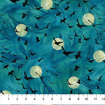 Raven's Call | Flying Ravens - Teal by Deborah Edwards & Melanie Samra | DP28948-66