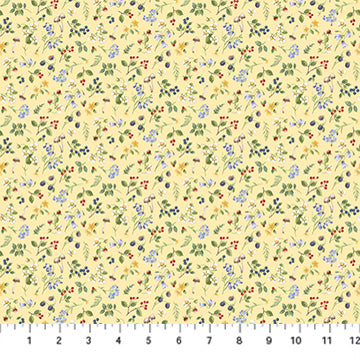 Country Mouse | Small Floral Toss Yellow Multi by Deborah Edwards for Northcott | DP29010-52