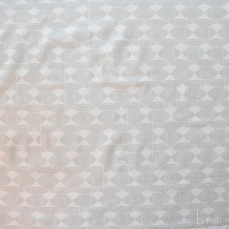 End Papers | Chickadee Snow by Charley Harper for Birch Fabrics | CH-436-SNOW | 100% Organic Cotton