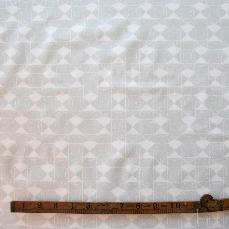 End Papers | Chickadee Snow by Charley Harper for Birch Fabrics | CH-436-SNOW | 100% Organic Cotton