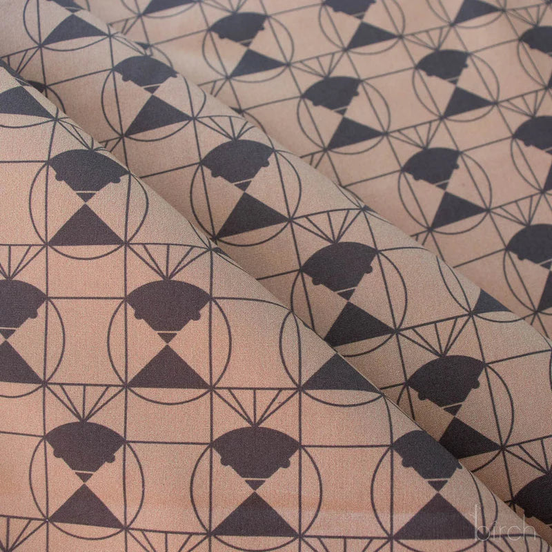 End Papers | Chickadee Driftwood by Charley Harper for Birch Fabrics | CH-436-DRIFTWOOD | 100% Organic Cotton