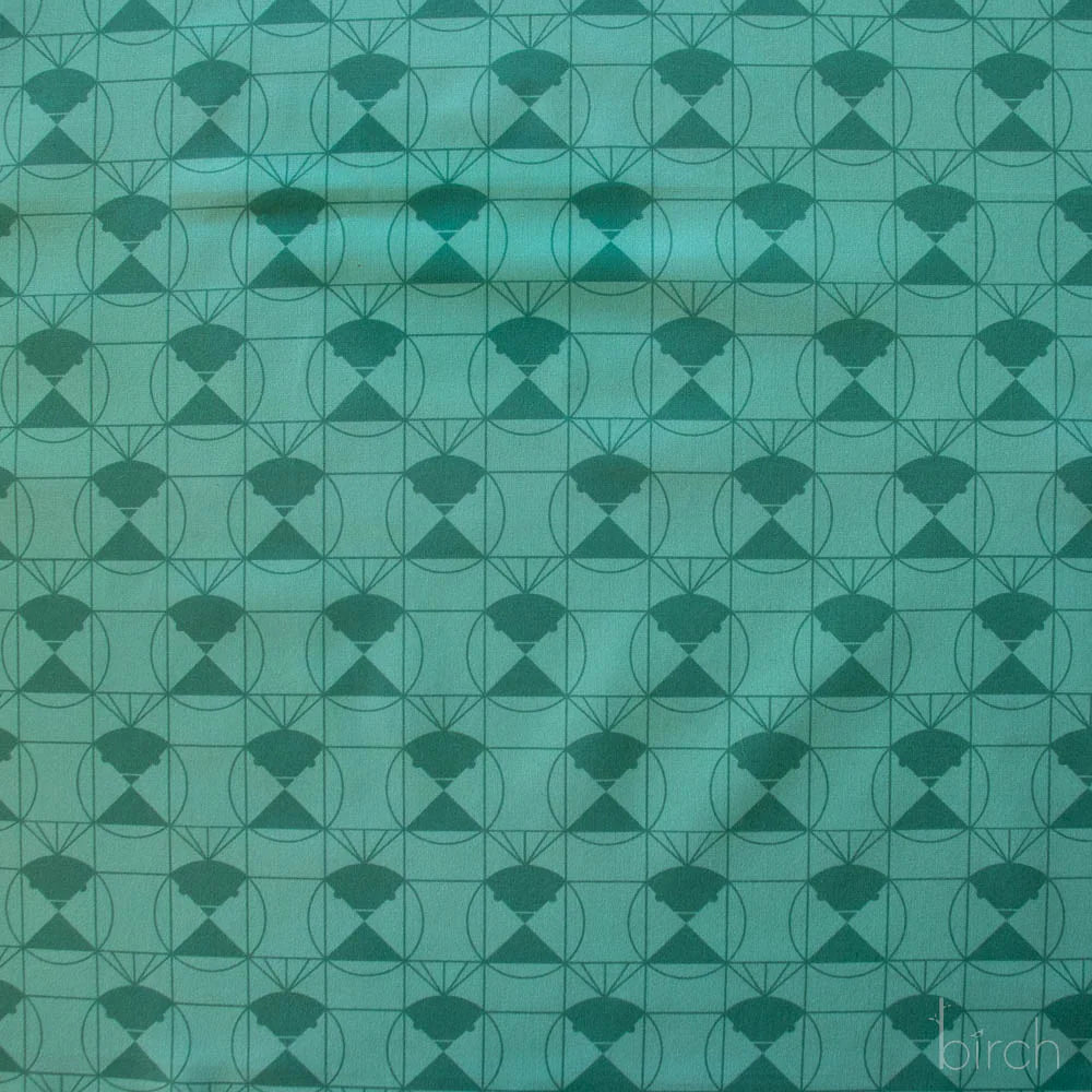 End Papers | Chickadee Lagoon by Charley Harper for Birch Fabrics | CH-436-LAGOON | 100% Organic Cotton