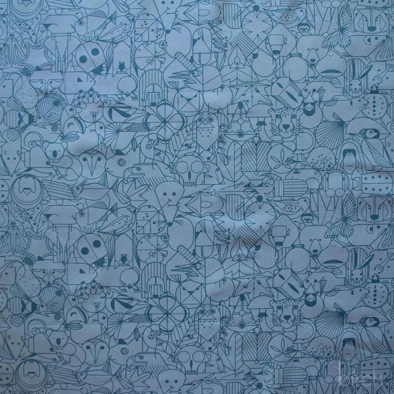 End Papers | Denim by Charley Harper for Birch Fabrics | CH-300-DENIM | 100% Organic Cotton