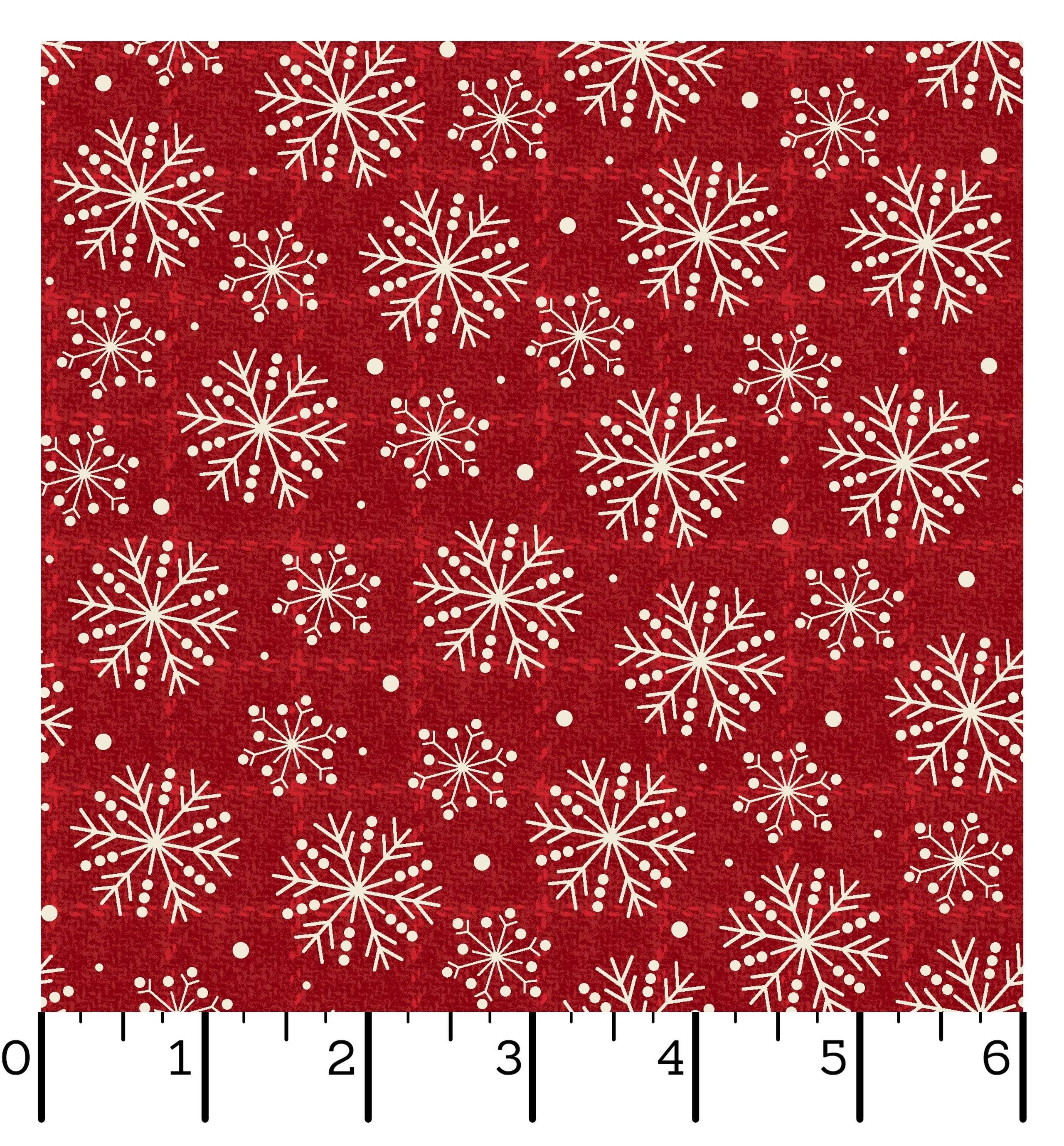 Holly Jolly Flannel | Snowflakes - Red by Bonnie Sullivan for Maywood Studio | MASF10895-R
