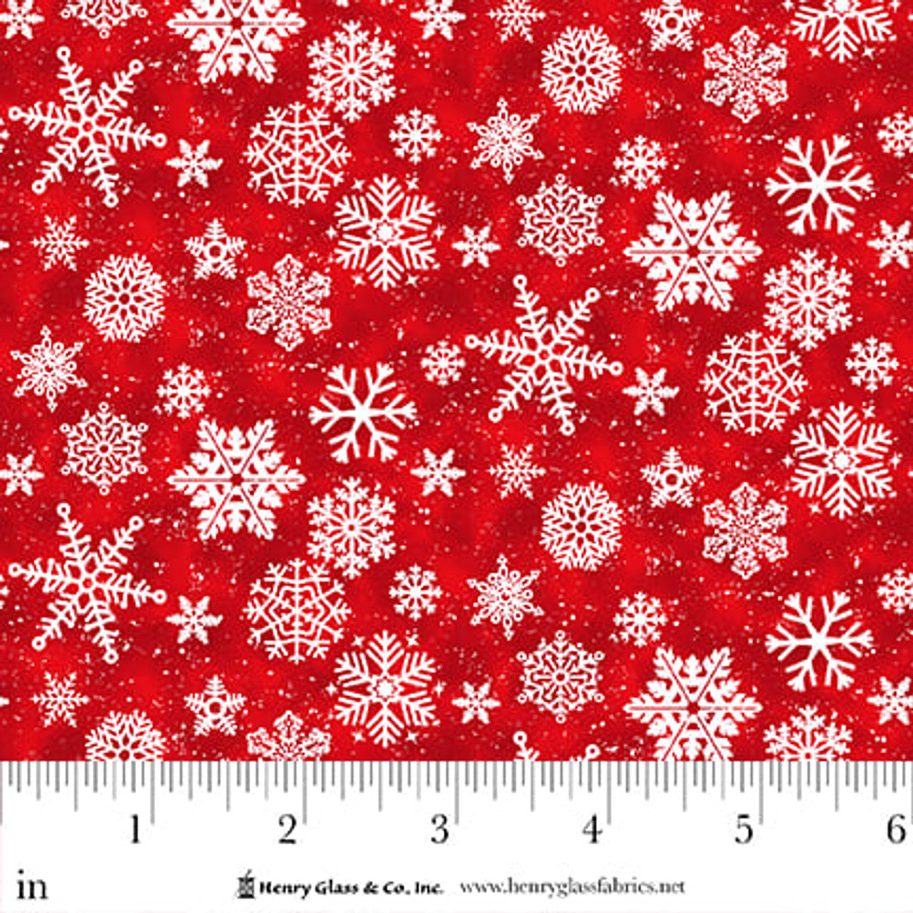 Snow Crew Flannel | Red Snowflakes by Barb Tourtillotte for Henry Glass | F1288-88