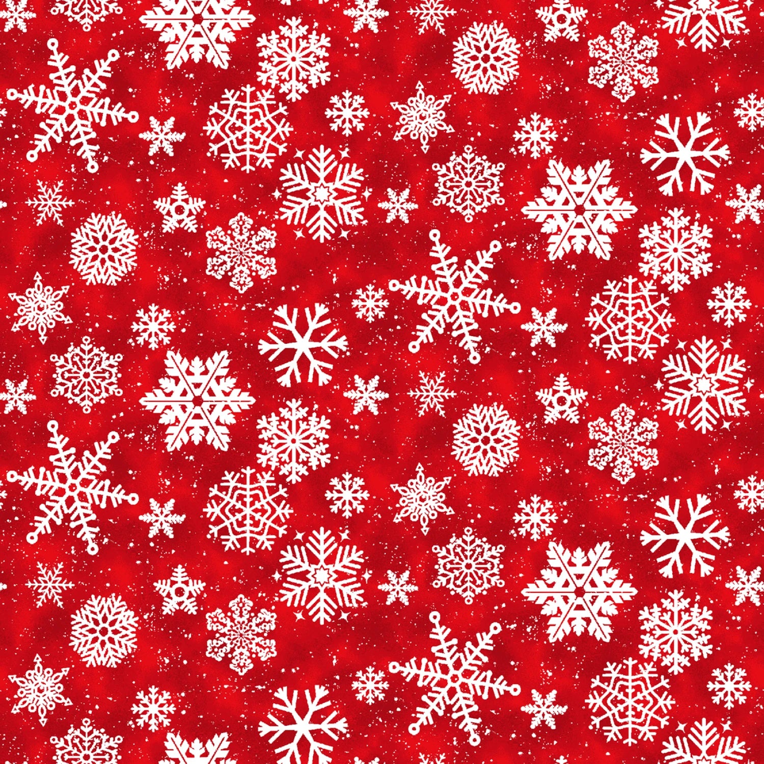Snow Crew Flannel | Red Snowflakes by Barb Tourtillotte for Henry Glass | F1288-88