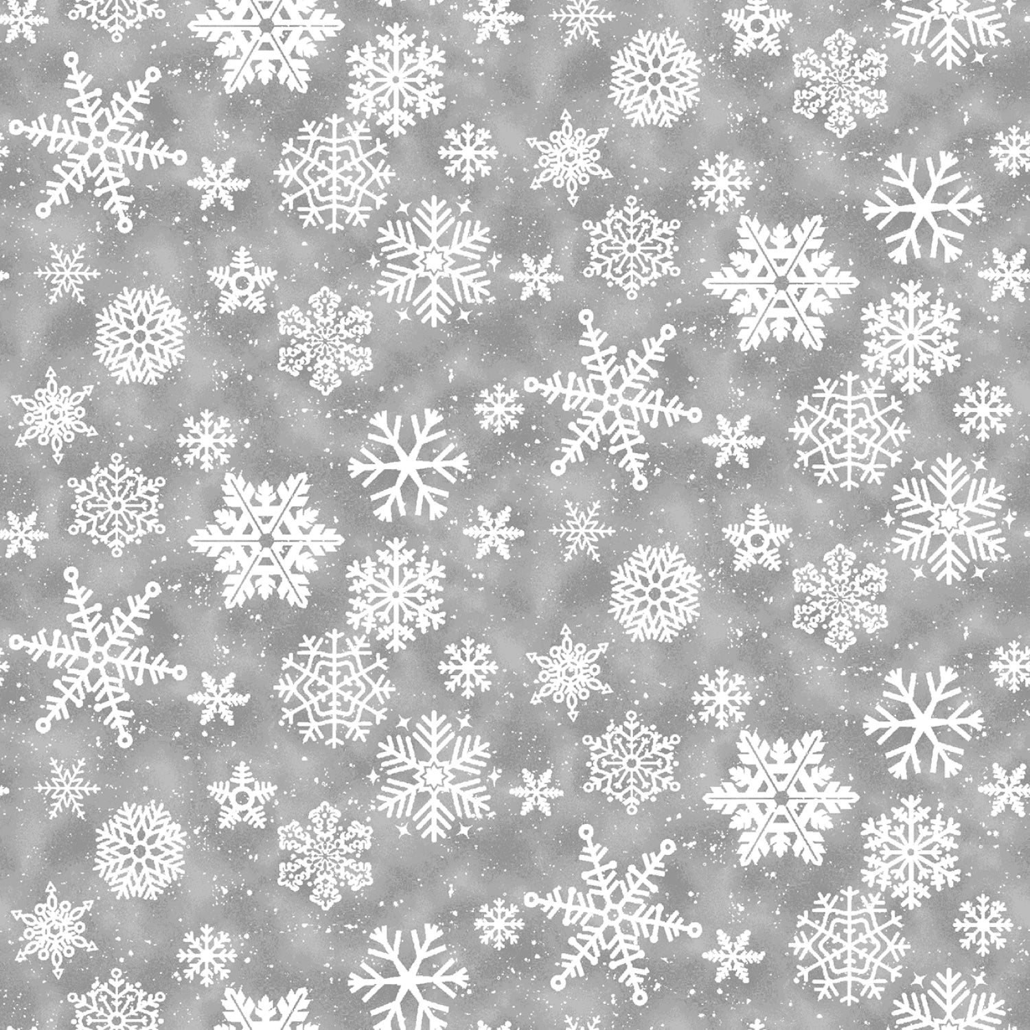 Snow Crew Flannel | Gray Snowflakes by Barb Tourtillotte for Henry Glass | F1288-90