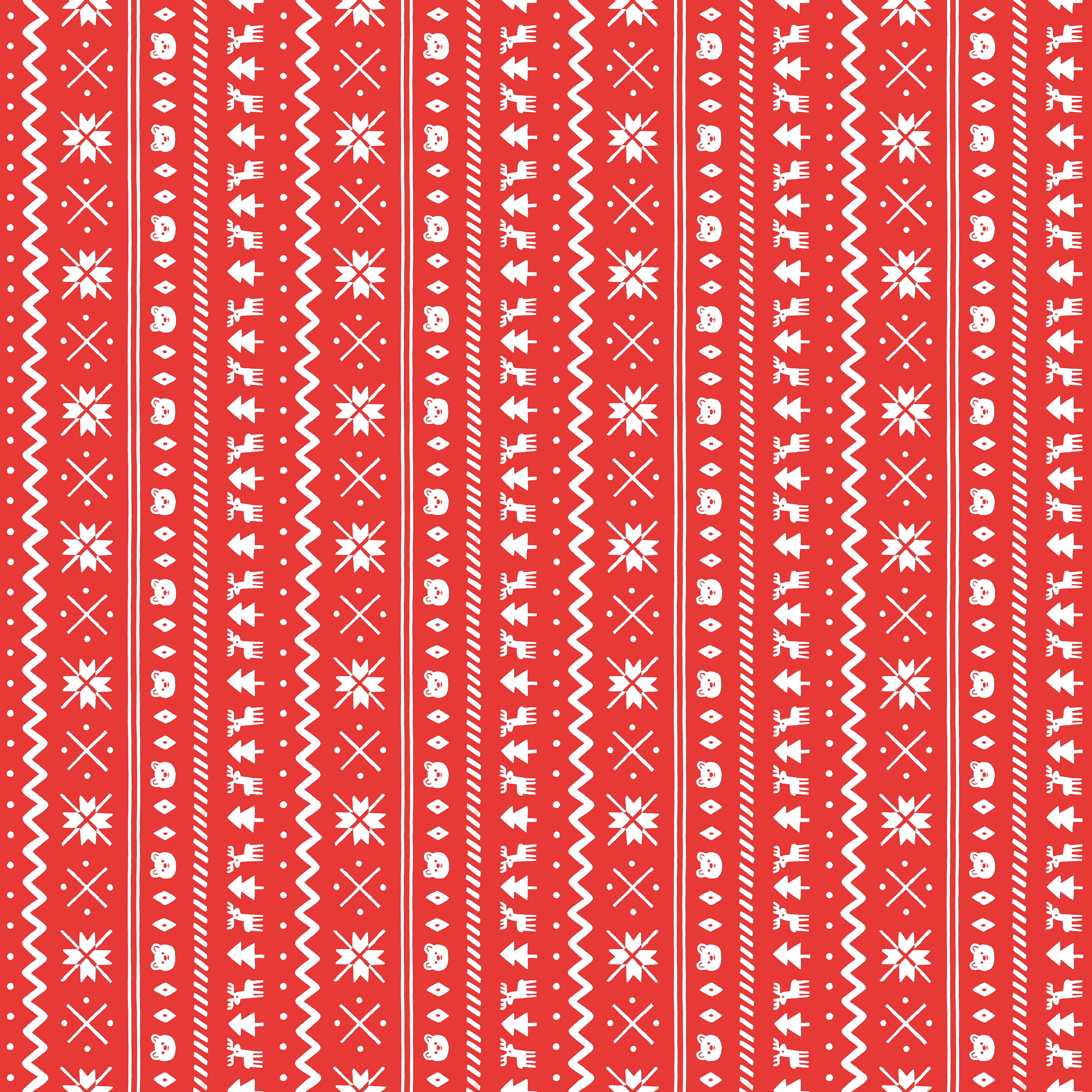 Northern Lights Flannel | Fair Isle Red by Natàlia Juan Abelló for Riley Blake | F15002-RED