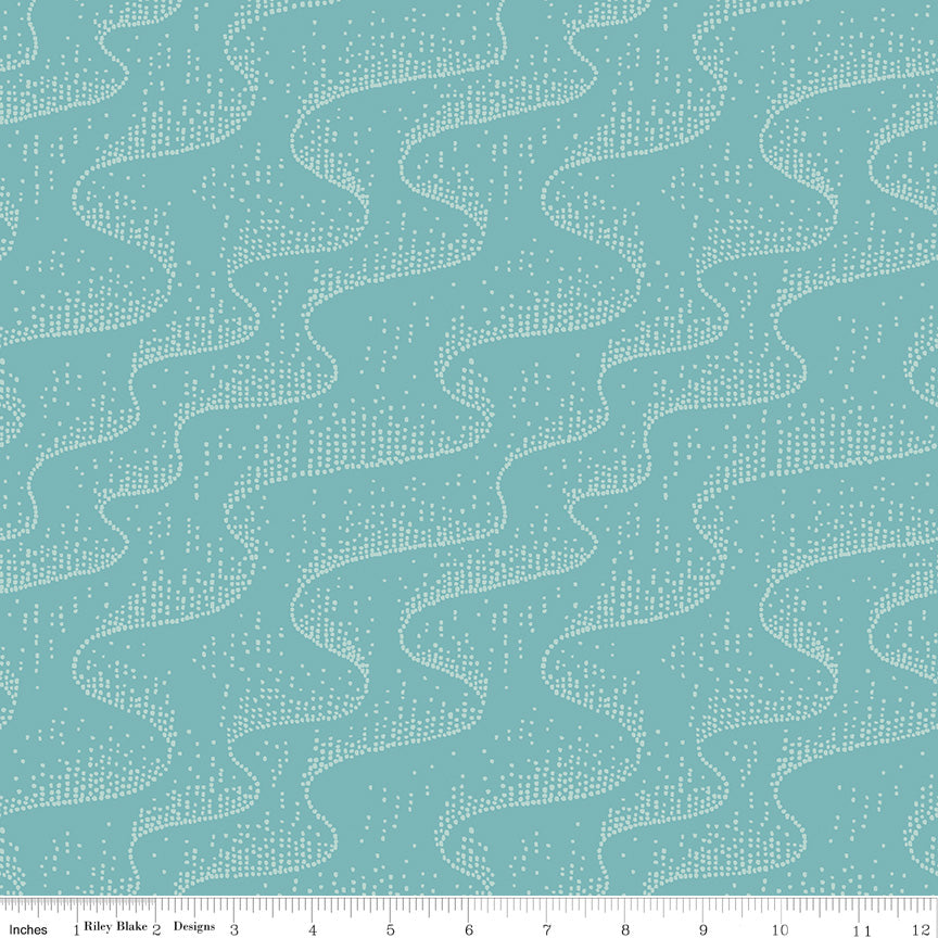 Northern Lights Flannel | Aurora Turquoise by Natàlia Juan Abelló for Riley Blake | F15003-TURQUOISE