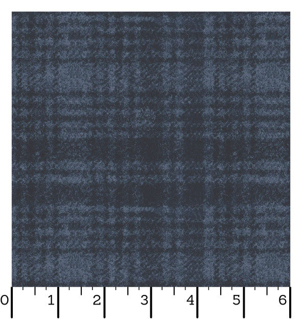 Woolies Flannel | Windowpane - Dark Navy by Bonnie Sullivan for Maywood Studio | MASF18501-N