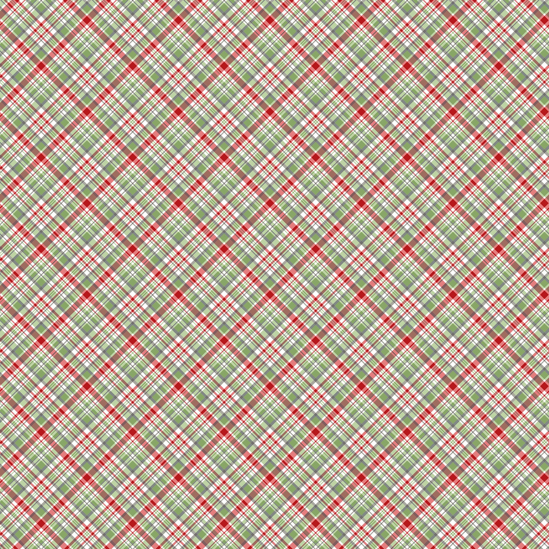 The Christmas Mouse Flannel | Plaid - White Multi by Sarah Summers for Northcott | F28042-10