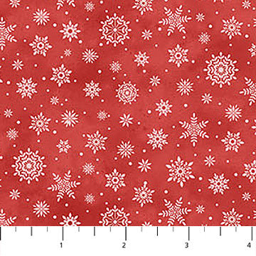 The Christmas Mouse Flannel | Snowflake - Red by Sarah Summers for Northcott | F28043-24