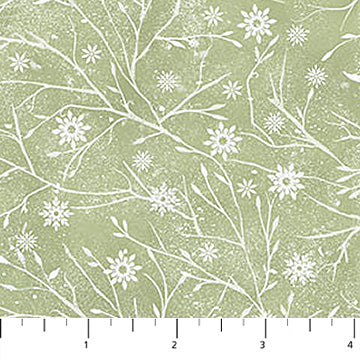 The Christmas Mouse Flannel | Twig Blender - Green by Sarah Summers for Northcott | F28044-72
