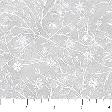 The Christmas Mouse Flannel | Twig Blender - Gray by Sarah Summers for Northcott | F28044-92