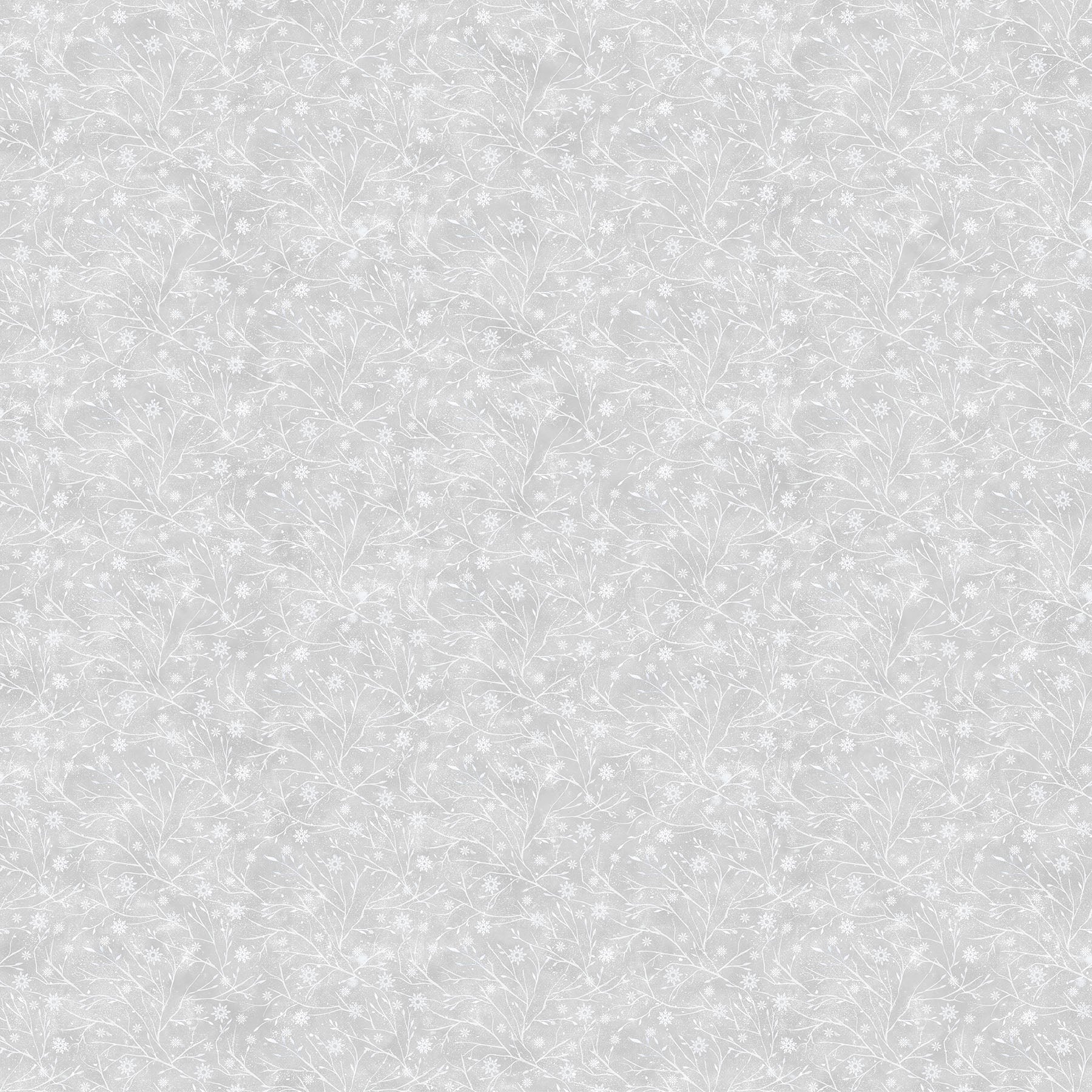 The Christmas Mouse Flannel | Twig Blender - Gray by Sarah Summers for Northcott | F28044-92