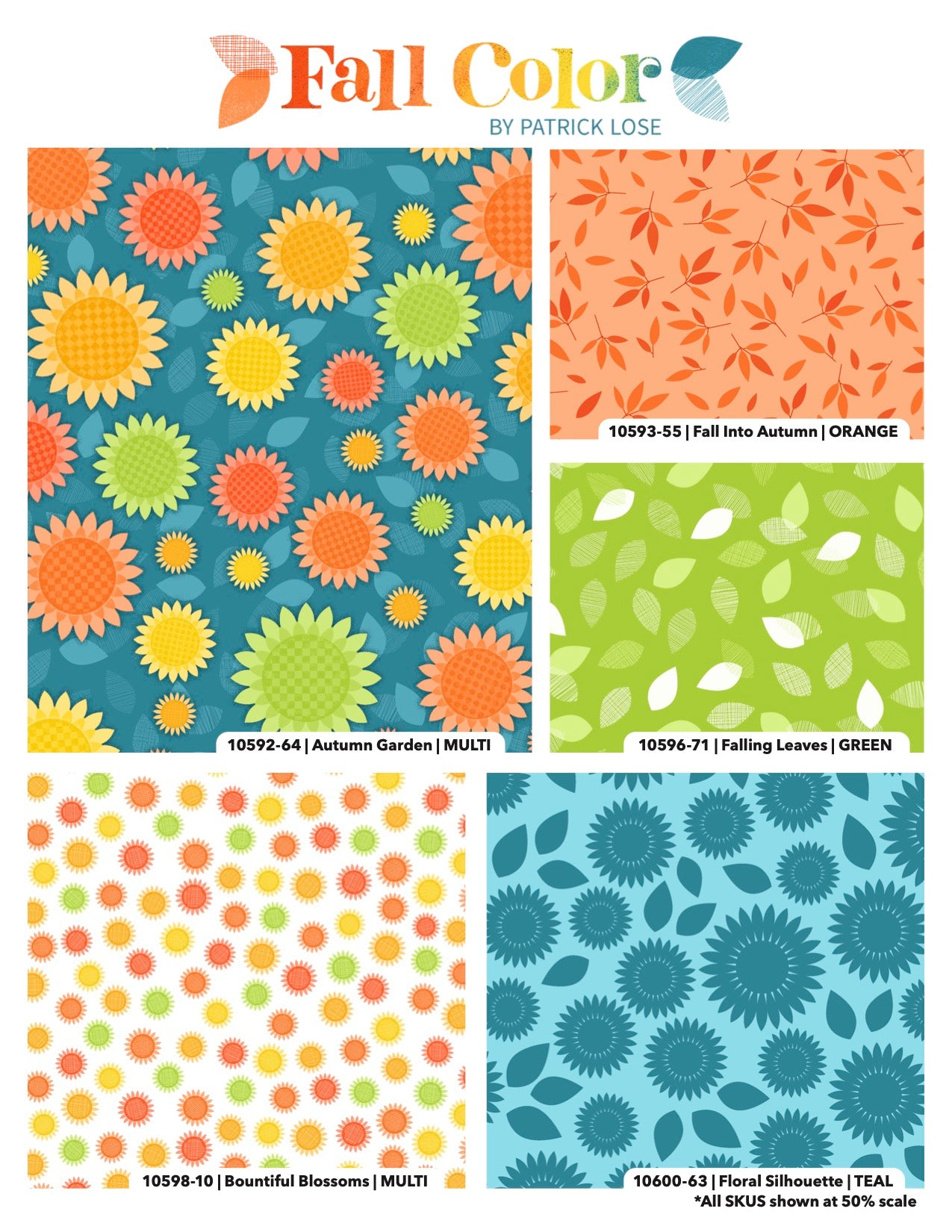 Fall Color | 10" Square Pack by Patrick Lose for Northcott Fabrics | 42 pcs