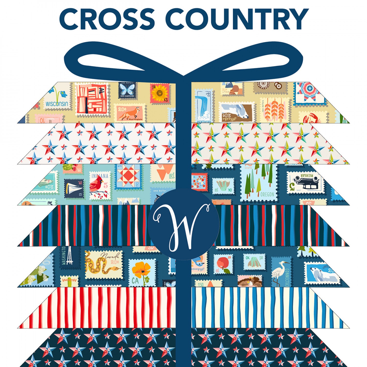 Cross Country | Fat Quarter Bundle by Tamara Kate for Windham | 12 pcs