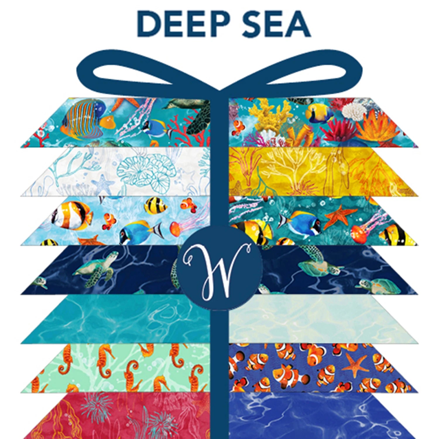 Deep Sea | Fat Quarter Bundle by Whistler Studios for Windham Fabrics | 12 pcs
