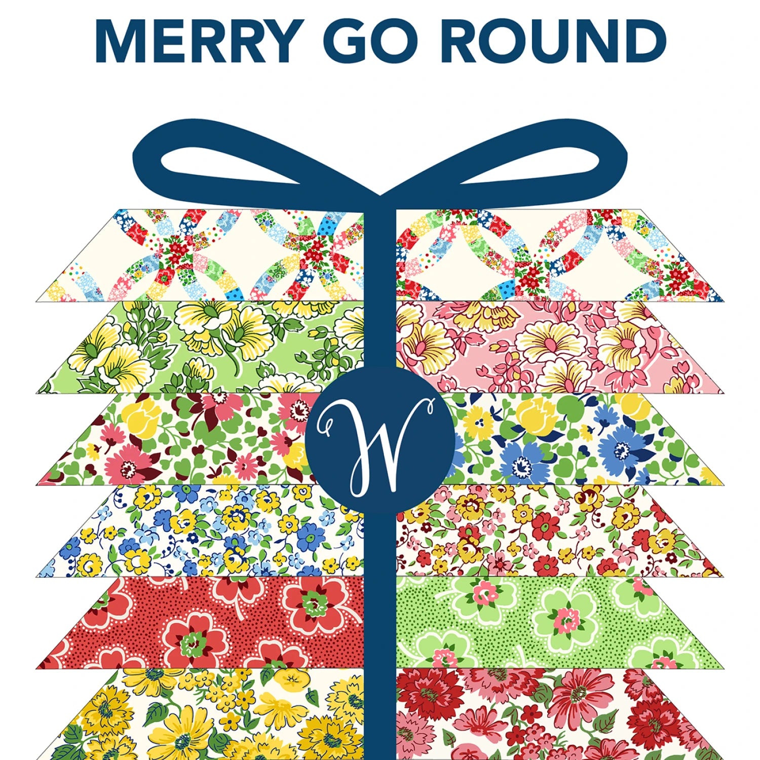 Merry Go Round | Fat Quarter Bundle by Whistler Studios for Windham | 24 pcs