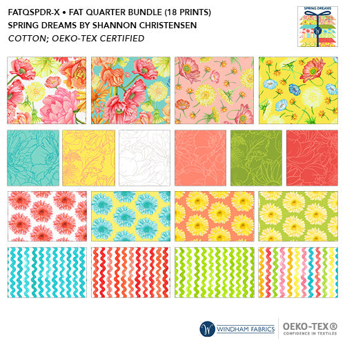 Spring Dreams | Fat Quarter Bundle by Shannon Christensen for Windham Fabrics | 18 pcs