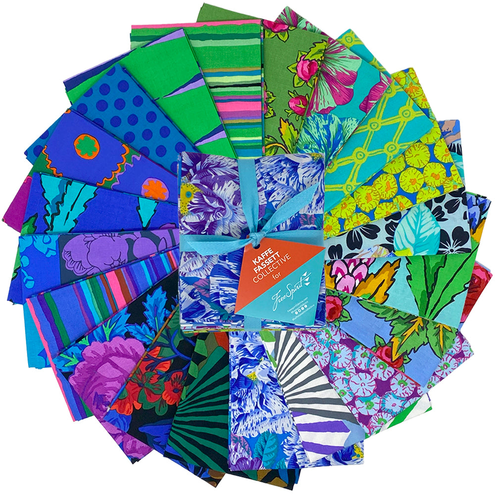 February 2026 | Fat Quarter Bundle - Cool by Kaffe Fassett Collective for FreeSpirit | 20 pcs