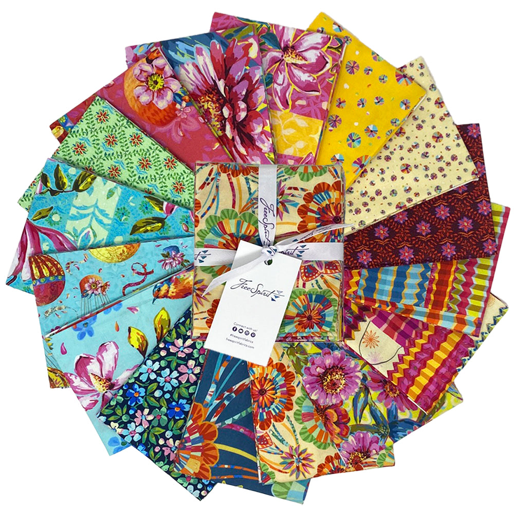 Festival | Fat Quarter Bundle by Odile Bailloeul for FreeSpirit | 16 pcs | 100% Cotton