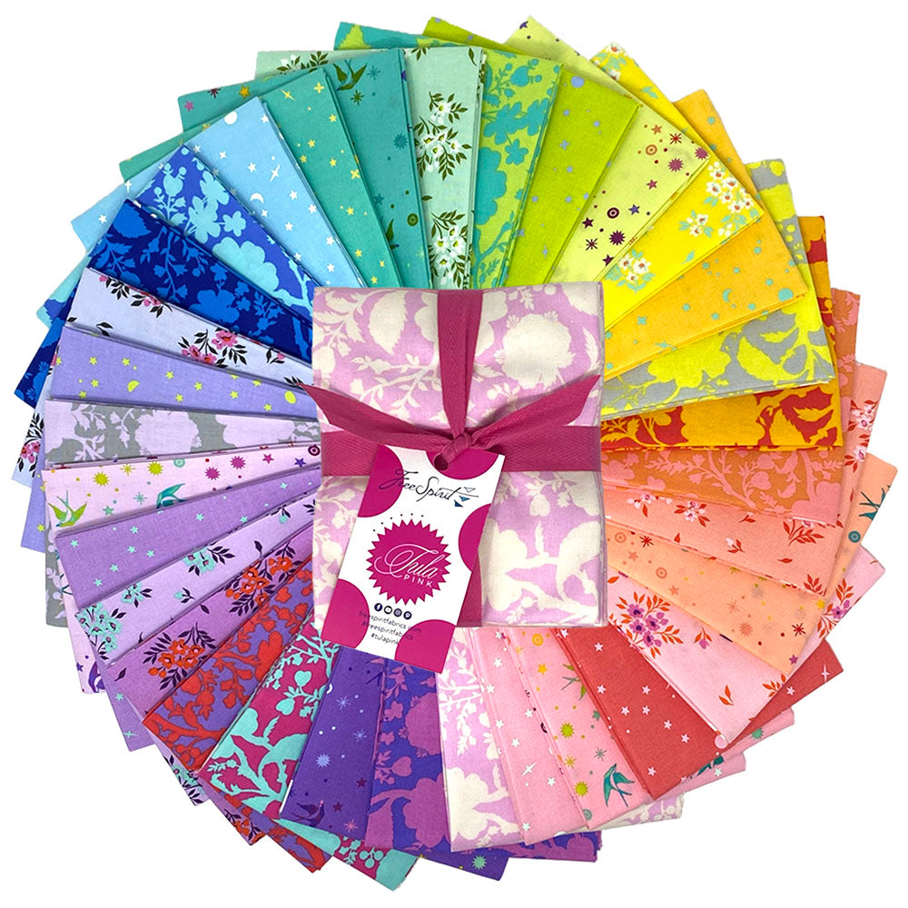 True Colors | Sweetheart Medley Fat Quarter Bundle by Tula Pink for FreeSpirit | 32 pcs