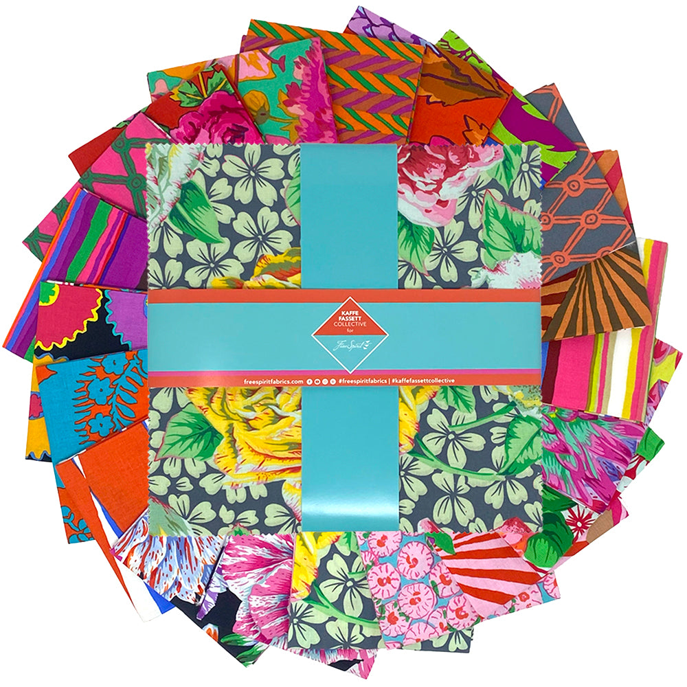 February 2026 | 10" Square Pack - Warm by Kaffe Fassett Collective for FreeSpirit | 42 pcs