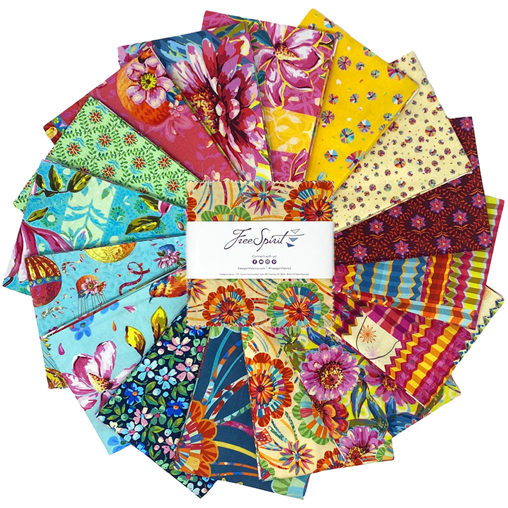 Festival | 5" Charm Pack by Odile Bailloeul for FreeSpirit | 42 pcs | 100% Cotton