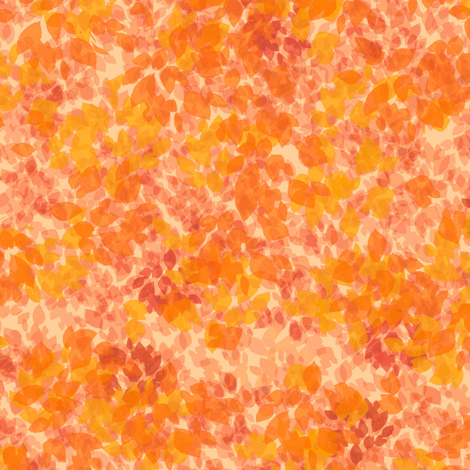 Forest Friends | Tonal Leaf Blender - Orange by Makiko for P&B Textiles | FFRI5812-O