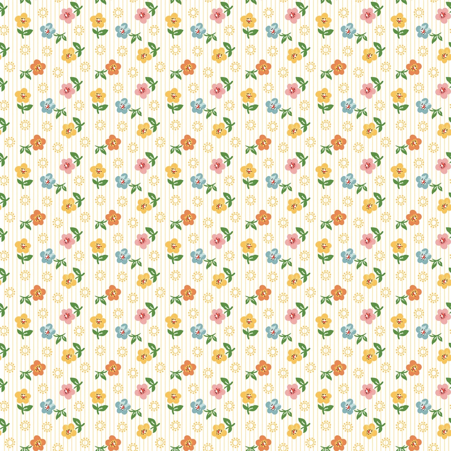 Flower Market | 5" Charm Pack by Elea Lutz for Poppie Cotton | 42 pcs